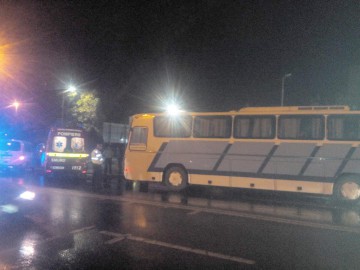 Pieton accidentat de autocar, la Doraly